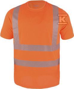 T-SHIRT HI-VI (FLUO) POMARAŃCZOWY L