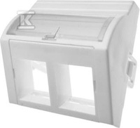 ADAPTER 45X45 2XRJ45 (WYPUKŁY KĄTOWY)