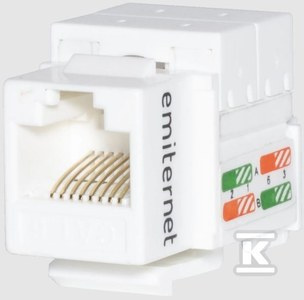 GNIAZDO UTP RJ45 KAT.6 KEYSTONE BIAŁY