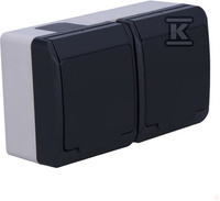 GN.2X2P+Z N/T IP44 ANTRACYT HERMES