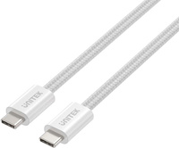Kabel zwijany magnetycznie Unitek USB C PD 100W biały 1m