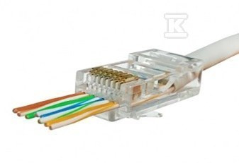 WTYK RJ45 5E UTP PRZELOTOWY OP. 100SZT.