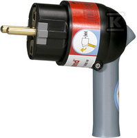 WTYCZKA 2P+Z 16A CZARNA Z DŹWIGNIĄ