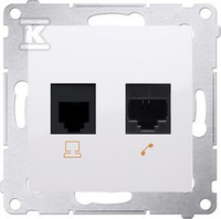 GN.KOMP.RJ45+TELEF.RJ12 BIAŁE SIMON54