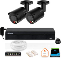 Zestaw monitoringu IP Dahua 2x kamera IPC-HFW2849S-S-IL-0280B-BLACK 8MPX