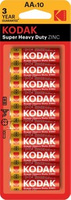 BATERIA KODAK ZINC HEAVY DUTY AA 10 PAK