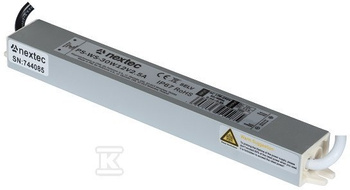 IP67 12V 2,5A 30W ZASILACZ LED  SLIM