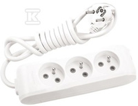 PRZEDŁ.3GN Z/U PRZ.STYK. 1,5M BIAŁY