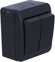 ŁĄCZ.ŚWIECZNIKOWY N/T IP44 CZARNY HER