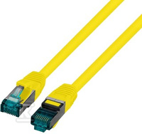PATCHCORD RJ45 S/FTP 6A LSZH ŻÓŁ 0,5