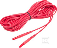 PRZEWÓD 10M CZERWONY ZAK.WTYK.BAN.