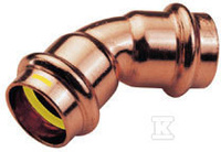 ŁUK DWUKIELICH. 45ST  22MM B PRESS GAS