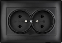 Gniazdo podwójne z uziemieniem VCX WESA LC 16 Czarny