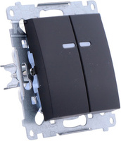 ŁĄCZNIK ŚWIECZ.PODŚ.IP44 CZARNY SIMO