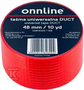 TAŚMA ONNLINE 48MM/10YD CZERWONA DUCT