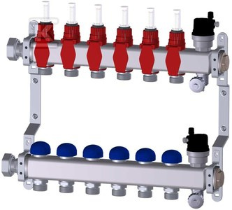 ROZDZIELACZ PREMIUM Z ROTAMETRAMI-10 OB.