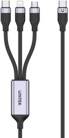 Unitek przewód ładujący USB 3 w 1 czarny