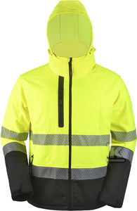 KURTKA SOFTSHELL  HI-VI (FLUO) ŻÓŁTA