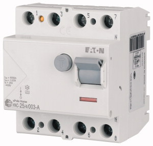 EATON Wyłącznik różnicowoprądowy 4P 25A 30mA Typ A HNC-25/4/003-A, 6kA, 194687