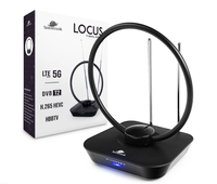 Antena pokojowa DVB-T2 Spacetronik Locus TV zasilacz 45dB