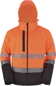 KURTKA SOFTSHELL HI-VI (FLUO) POMARAŃ M