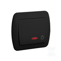 PRZYCISK ŚWIATŁO PODŚW. CZARNY AKORD