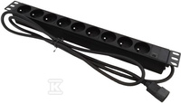 LISTWA ZASIL. 19" 9 X CEE 7/5 IEC320 C14