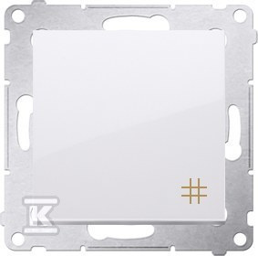 Łącz.krzyż.+ram.gips /IP44 biała sim