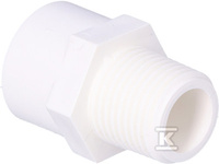 ZŁĄCZKA Z GWINTEM WKRĘTNA KW/GZ PVC 1